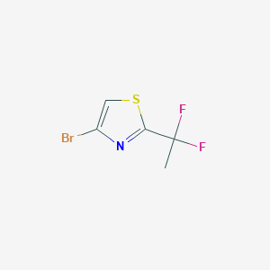 molecular formula C5H4BrF2NS B2961156 4-Bromo-2-(1,1-difluoroethyl)-1,3-thiazole CAS No. 1785556-59-3