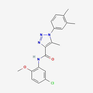 molecular formula C19H19ClN4O2 B2961177 N-(5-chloro-2-methoxyphenyl)-1-(3,4-dimethylphenyl)-5-methyl-1H-1,2,3-triazole-4-carboxamide CAS No. 866872-30-2