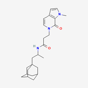 molecular formula C24H33N3O2 B2961188 N-[1-(adamantan-1-yl)propan-2-yl]-3-{1-methyl-7-oxo-1H,6H,7H-pyrrolo[2,3-c]pyridin-6-yl}propanamide CAS No. 2415622-91-0