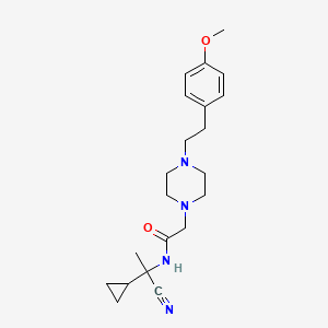 molecular formula C21H30N4O2 B2961196 N-(1-cyano-1-cyclopropylethyl)-2-{4-[2-(4-methoxyphenyl)ethyl]piperazin-1-yl}acetamide CAS No. 1241230-69-2