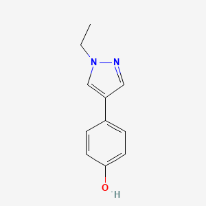 molecular formula C11H12N2O B2961226 4-(1-Ethyl-1H-pyrazol-4-yl)phenol CAS No. 1394024-18-0