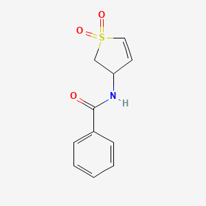 molecular formula C11H11NO3S B2961247 N-(1,1-dioxido-2,3-dihydrothiophen-3-yl)benzamide CAS No. 114145-49-2