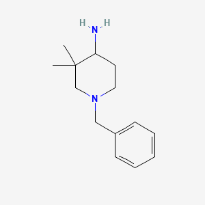 molecular formula C14H22N2 B2961287 1-Benzyl-3,3-dimethylpiperidin-4-amine CAS No. 473838-36-7