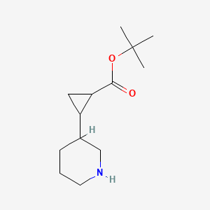 molecular formula C13H23NO2 B2961348 Tert-butyl 2-piperidin-3-ylcyclopropane-1-carboxylate CAS No. 2287339-92-6