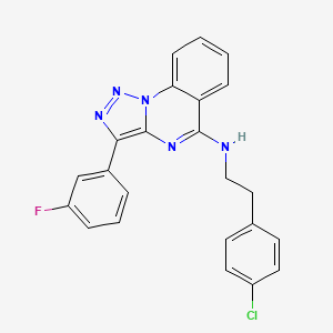 molecular formula C23H17ClFN5 B2961350 N-[2-(4-CHLOROPHENYL)ETHYL]-3-(3-FLUOROPHENYL)-[1,2,3]TRIAZOLO[1,5-A]QUINAZOLIN-5-AMINE CAS No. 866847-12-3