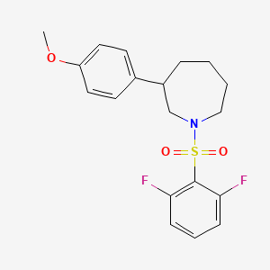 B2961384 1-((2,6-Difluorophenyl)sulfonyl)-3-(4-methoxyphenyl)azepane CAS No. 1797093-58-3