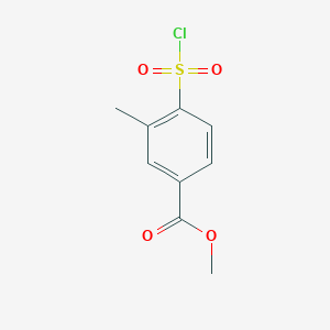 molecular formula C9H9ClO4S B2961432 Methyl 4-(chlorosulfonyl)-3-methylbenzoate CAS No. 260968-81-8