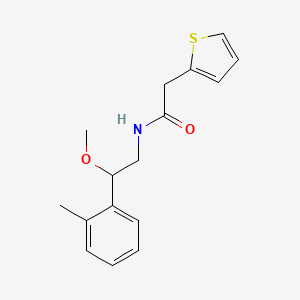 molecular formula C16H19NO2S B2961471 N-(2-methoxy-2-(o-tolyl)ethyl)-2-(thiophen-2-yl)acetamide CAS No. 1796949-96-6
