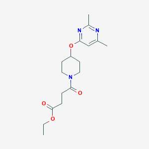 Ethyl 4-(4-((2,6-dimethylpyrimidin-4-yl)oxy)piperidin-1-yl)-4-oxobutanoate