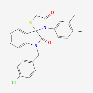 1-(4-chlorobenzyl)-3'-(3,4-dimethylphenyl)-4'H-spiro[indole-3,2'-[1,3]thiazolidine]-2,4'(1H)-dione