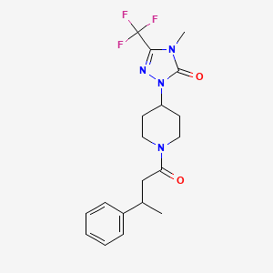 4-methyl-1-(1-(3-phenylbutanoyl)piperidin-4-yl)-3-(trifluoromethyl)-1H-1,2,4-triazol-5(4H)-one