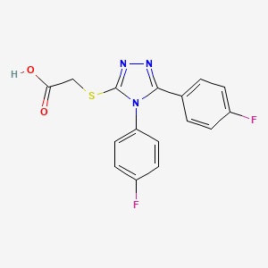 2-{[bis(4-fluorophenyl)-4H-1,2,4-triazol-3-yl]sulfanyl}acetic acid