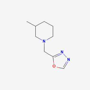 molecular formula C9H15N3O B2961492 3-Methyl-1-[(1,3,4-oxadiazol-2-yl)methyl]piperidine CAS No. 2320142-92-3