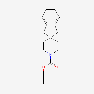 molecular formula C18H25NO2 B2961525 tert-Butyl 1,3-dihydrospiro[indene-2,4'-piperidine]-1'-carboxylate CAS No. 185525-51-3