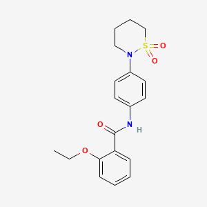 molecular formula C19H22N2O4S B2961528 N-[4-(1,1-dioxo-1lambda6,2-thiazinan-2-yl)phenyl]-2-ethoxybenzamide CAS No. 899975-92-9