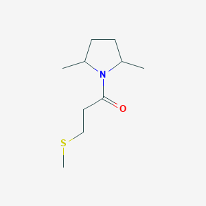 B2961544 1-(2,5-Dimethylpyrrolidin-1-yl)-3-methylsulfanylpropan-1-one CAS No. 1878953-79-7