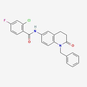 N-(1-benzyl-2-oxo-1,2,3,4-tetrahydroquinolin-6-yl)-2-chloro-4-fluorobenzamide