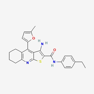 3-amino-N-(4-ethylphenyl)-4-(5-methylfuran-2-yl)-5,6,7,8-tetrahydrothieno[2,3-b]quinoline-2-carboxamide