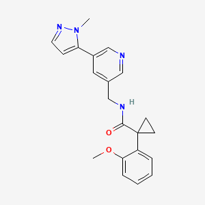 1-(2-methoxyphenyl)-N-((5-(1-methyl-1H-pyrazol-5-yl)pyridin-3-yl)methyl)cyclopropanecarboxamide