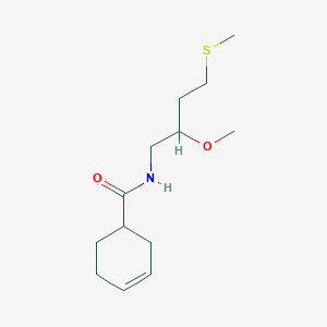 molecular formula C13H23NO2S B2961584 N-[2-methoxy-4-(methylsulfanyl)butyl]cyclohex-3-ene-1-carboxamide CAS No. 2320419-53-0