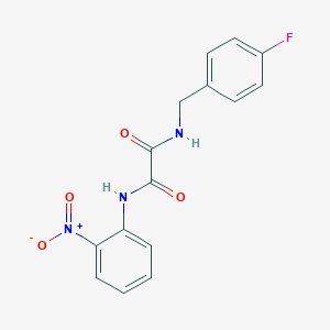 molecular formula C15H12FN3O4 B2961601 N1-(4-fluorobenzyl)-N2-(2-nitrophenyl)oxalamide CAS No. 941984-19-6