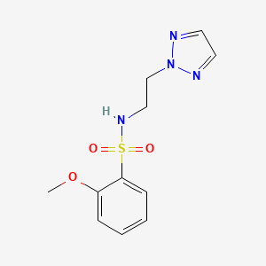 molecular formula C11H14N4O3S B2961610 N-(2-(2H-1,2,3-triazol-2-yl)ethyl)-2-methoxybenzenesulfonamide CAS No. 2097909-32-3