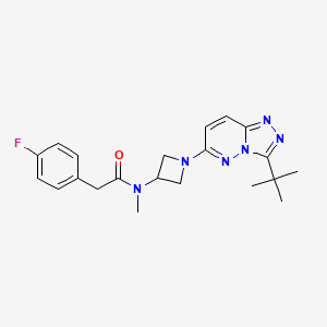 molecular formula C21H25FN6O B2961623 N-(1-(3-(tert-butyl)-[1,2,4]triazolo[4,3-b]pyridazin-6-yl)azetidin-3-yl)-2-(4-fluorophenyl)-N-methylacetamide CAS No. 2309557-28-4