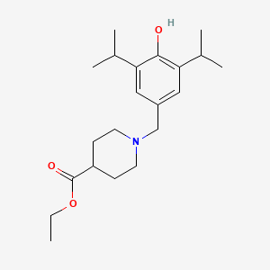 molecular formula C21H33NO3 B2961624 Ethyl 1-(4-hydroxy-3,5-diisopropylbenzyl)-4-piperidinecarboxylate CAS No. 347381-88-8