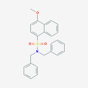 molecular formula C25H23NO3S B2961642 N,N-dibenzyl-4-methoxynaphthalene-1-sulfonamide CAS No. 428471-81-2