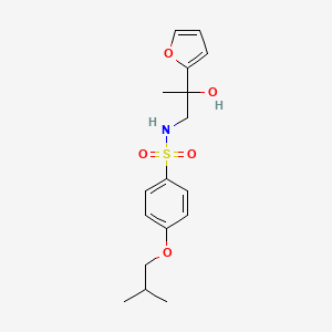 molecular formula C17H23NO5S B2961652 N-(2-(furan-2-yl)-2-hydroxypropyl)-4-isobutoxybenzenesulfonamide CAS No. 1396866-50-4