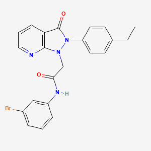 molecular formula C22H19BrN4O2 B2961674 N-(3-bromophenyl)-2-[2-(4-ethylphenyl)-3-oxo-1H,2H,3H-pyrazolo[3,4-b]pyridin-1-yl]acetamide CAS No. 1189495-18-8