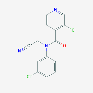 molecular formula C14H9Cl2N3O B2961679 3-Chloro-N-(3-chlorophenyl)-N-(cyanomethyl)pyridine-4-carboxamide CAS No. 1645557-87-4