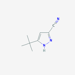 molecular formula C8H11N3 B2961699 5-tert-butyl-1H-pyrazole-3-carbonitrile CAS No. 1254713-47-7