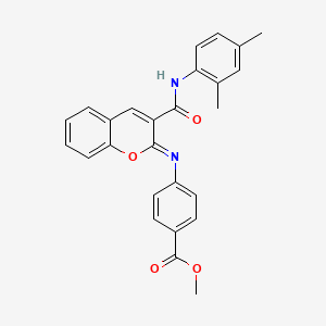 molecular formula C26H22N2O4 B2961719 methyl 4-({(2Z)-3-[(2,4-dimethylphenyl)carbamoyl]-2H-chromen-2-ylidene}amino)benzoate CAS No. 1327185-52-3