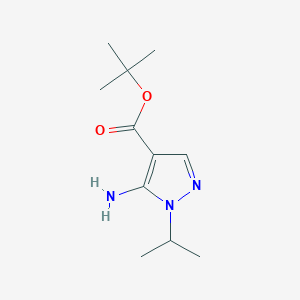 molecular formula C11H19N3O2 B2961749 Tert-butyl 5-amino-1-propan-2-ylpyrazole-4-carboxylate CAS No. 2248363-28-0