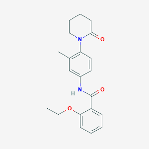 molecular formula C21H24N2O3 B2961805 2-ethoxy-N-[3-methyl-4-(2-oxopiperidin-1-yl)phenyl]benzamide CAS No. 941918-58-7