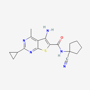 5-amino-N-(1-cyanocyclopentyl)-2-cyclopropyl-4-methylthieno[2,3-d]pyrimidine-6-carboxamide