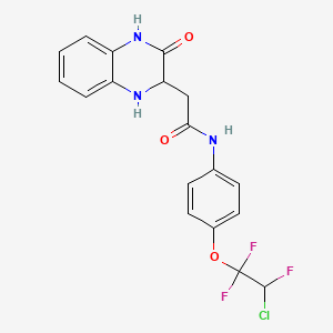 N-[4-(2-chloro-1,1,2-trifluoroethoxy)phenyl]-2-(3-oxo-1,2,3,4-tetrahydroquinoxalin-2-yl)acetamide