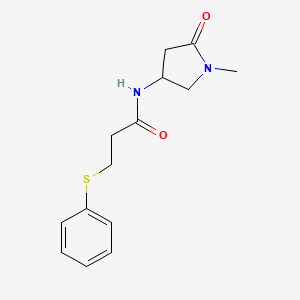 N-(1-methyl-5-oxopyrrolidin-3-yl)-3-(phenylthio)propanamide
