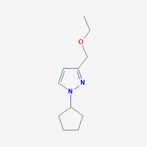 molecular formula C11H18N2O B2961821 1-cyclopentyl-3-(ethoxymethyl)-1H-pyrazole CAS No. 1856076-31-7