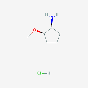molecular formula C6H14ClNO B2961834 cis-2-Methoxycyclopentanamine;hydrochloride CAS No. 1431373-71-5