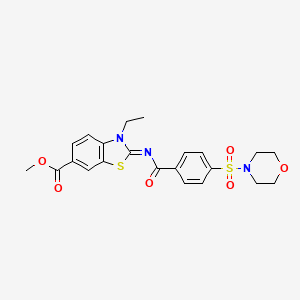 (Z)-methyl 3-ethyl-2-((4-(morpholinosulfonyl)benzoyl)imino)-2,3-dihydrobenzo[d]thiazole-6-carboxylate