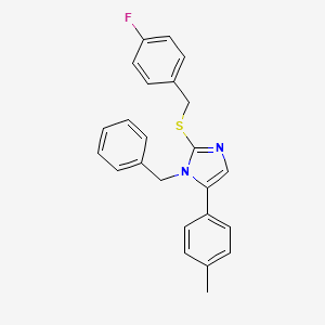 1-benzyl-2-((4-fluorobenzyl)thio)-5-(p-tolyl)-1H-imidazole