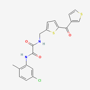 molecular formula C19H15ClN2O3S2 B2961840 N'-(5-chloro-2-methylphenyl)-N-{[5-(thiophene-3-carbonyl)thiophen-2-yl]methyl}ethanediamide CAS No. 1797299-67-2