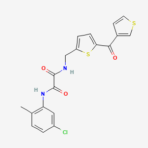 N1-(5-chloro-2-methylphenyl)-N2-((5-(thiophene-3-carbonyl)thiophen-2-yl)methyl)oxalamide
