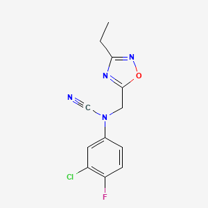 3-chloro-N-cyano-N-[(3-ethyl-1,2,4-oxadiazol-5-yl)methyl]-4-fluoroaniline