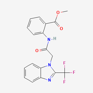 methyl 2-({2-[2-(trifluoromethyl)-1H-1,3-benzimidazol-1-yl]acetyl}amino)benzenecarboxylate