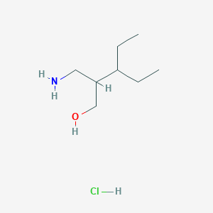 molecular formula C8H20ClNO B2961845 2-(Aminomethyl)-3-ethylpentan-1-ol;hydrochloride CAS No. 2580216-50-6
