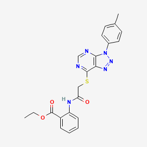 ethyl 2-(2-((3-(p-tolyl)-3H-[1,2,3]triazolo[4,5-d]pyrimidin-7-yl)thio)acetamido)benzoate