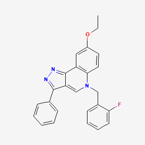 molecular formula C25H20FN3O B2961877 8-ethoxy-5-[(2-fluorophenyl)methyl]-3-phenyl-5H-pyrazolo[4,3-c]quinoline CAS No. 866348-36-9